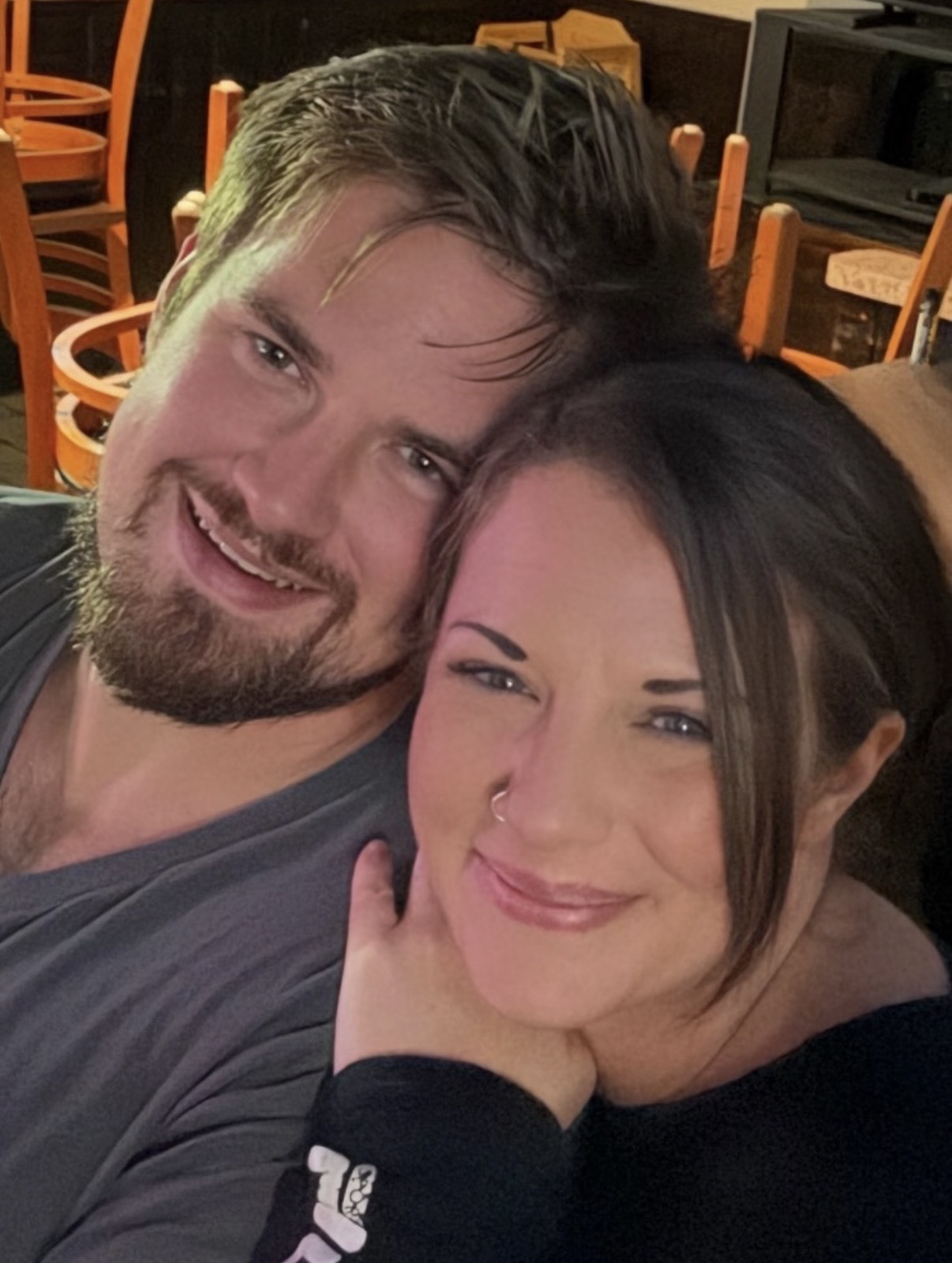 Mike and Leah, a couple who met at a Single & here to Mingle event and are still together